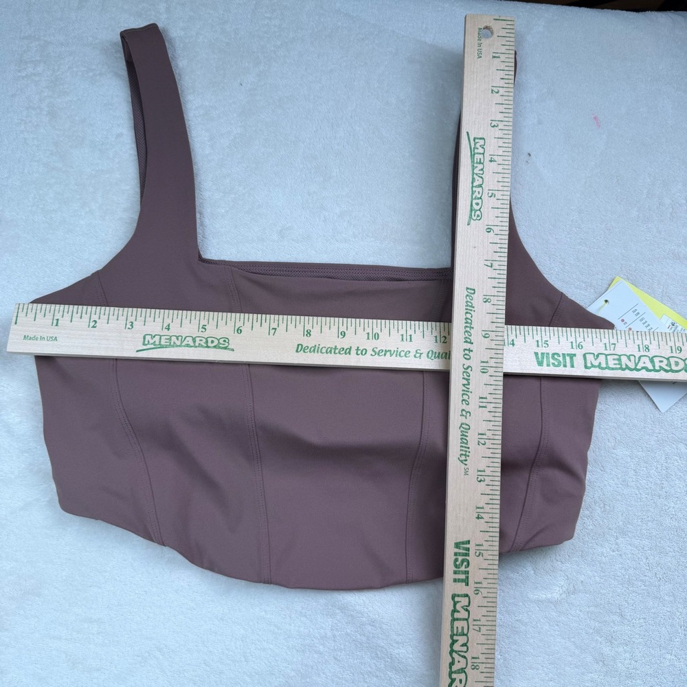 All in Motion NWT Everyday Soft Corset Bra Brown XL Square Neck Activewear Top - Picture 3 of 7
